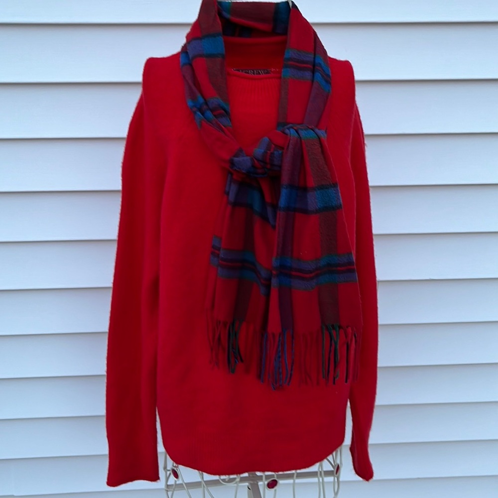 J .crew alpaca and wool gorgeous red sweater
